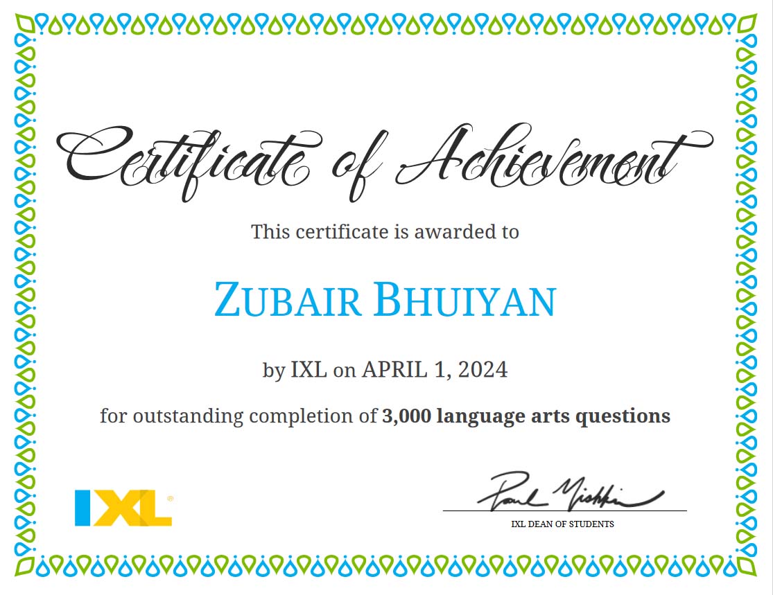 Achievement Document